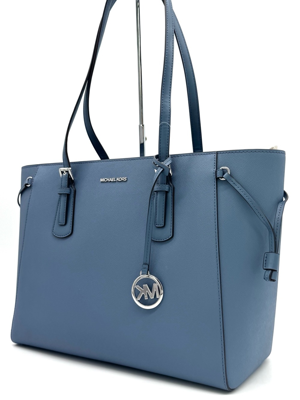 Michael Kors Voyager Large Leather Tote Bag - Denim